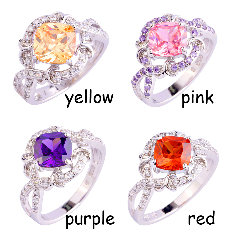      м   ڼ  ũ    6 7 8 9 10/Wholesale multicolor Gems Fashion Handmade garnet amethyst Jewelry Pink Topaz 925